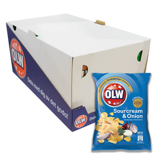 OLW Sourcream & Onion 40 g 20-Pack