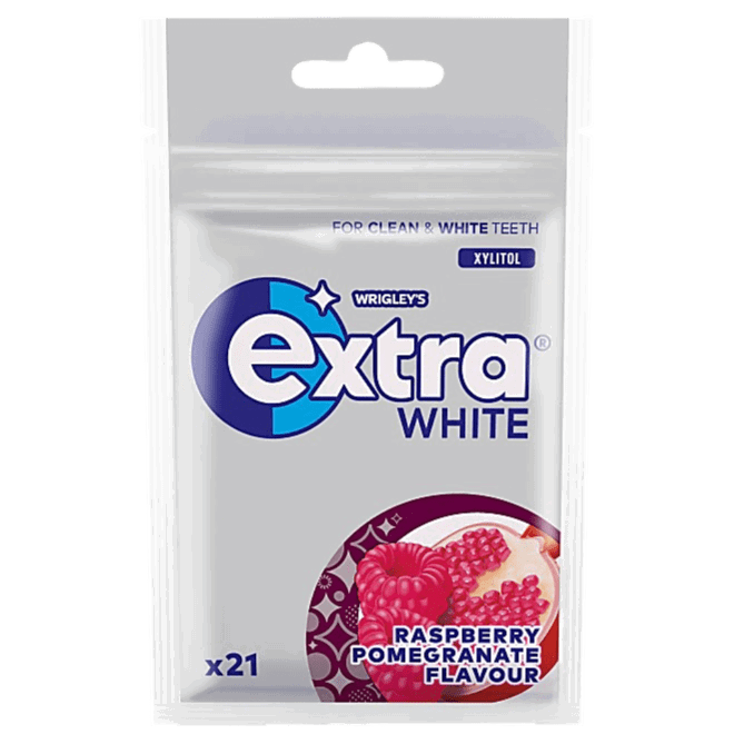 Extra White Raspberry Pomegranate Tuggummi 29g