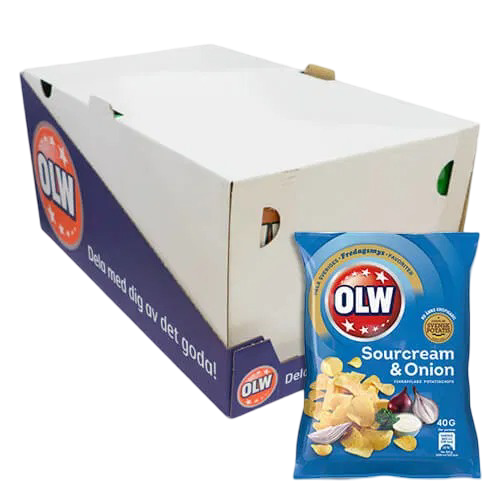 OLW Sourcream & Onion Chips 20 x 40 g