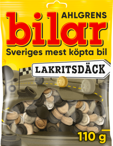 Ahlgrens Bilar Lakritsdäck 42 x 110 g