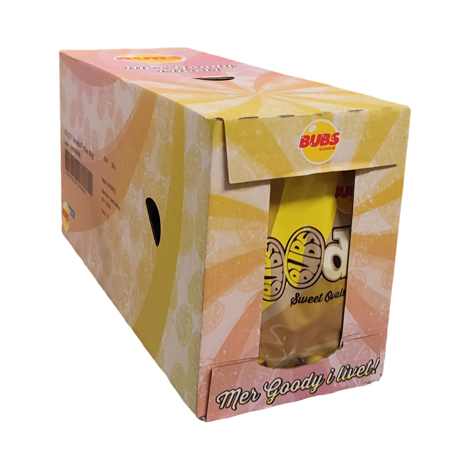 Bubs Goody Sweet Ovals Banan Toffee 12 x 90 g