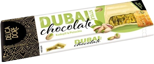 Delicadore Dubai Style White Chocolate Kadayif & Pistachio 24 x 70 g