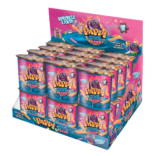 Pappi Birthday Cake Cream & Stick 24 x 55 g