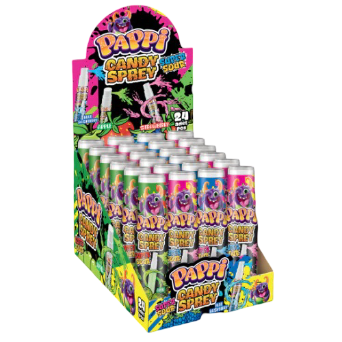 Pappi Super Sour Candy Spray 24 x 28 ml