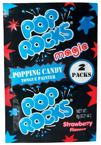 Pop Rocks Magic Popping Candy Strawberry 2-Pack 48 x 6 g