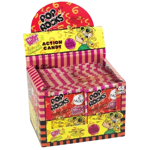 Pop Rocks Popping Candy Strawberry-Banana 2-Pack 48 x 6 g