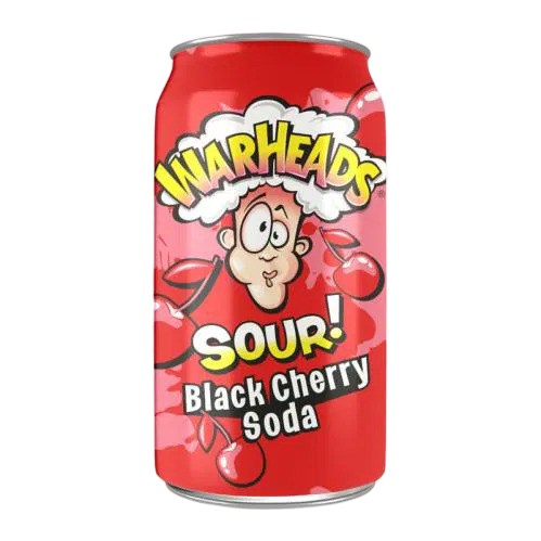 Warheads Sour! Black Cherry Soda 12 x 355 ml