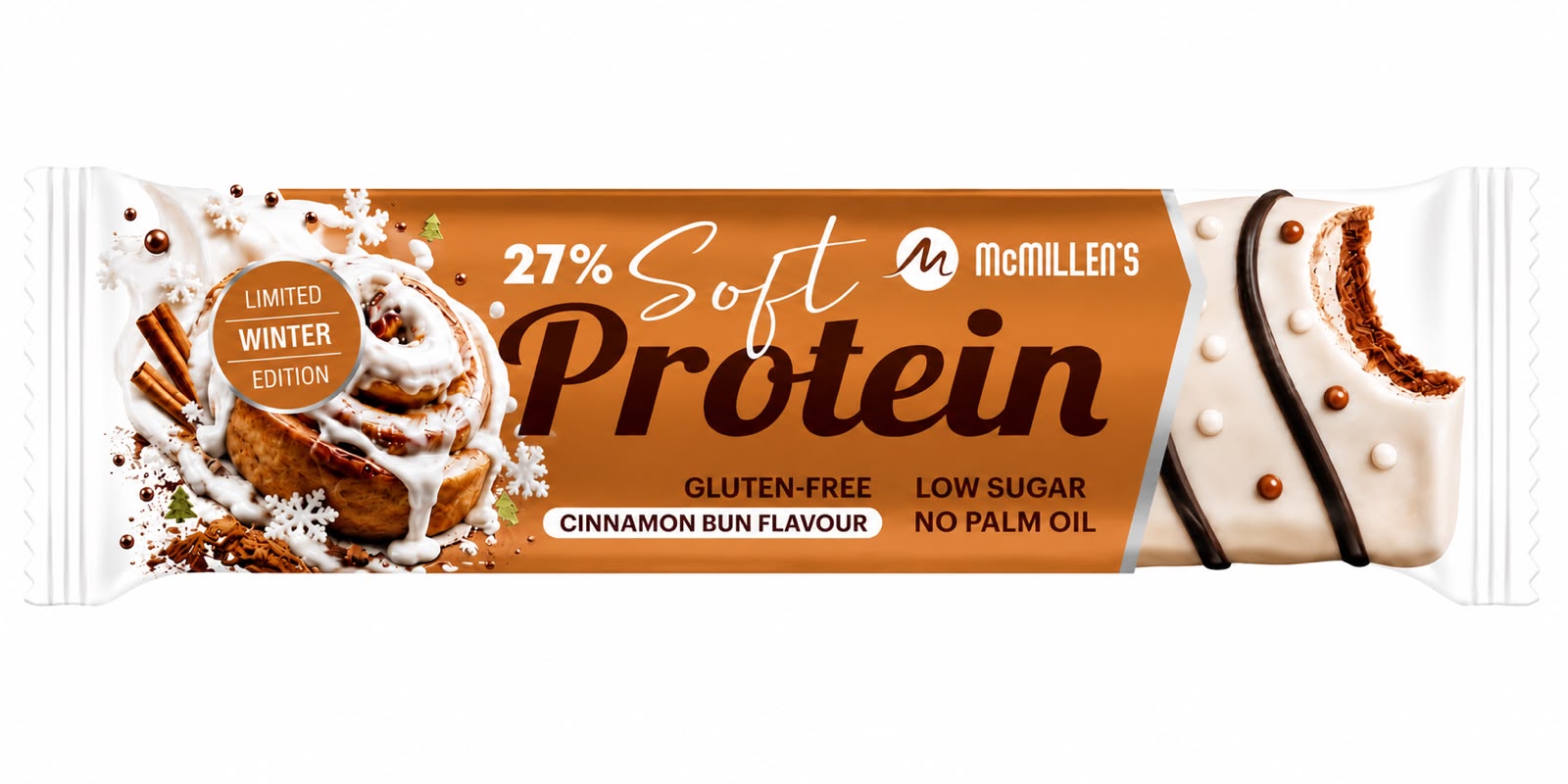 Cinnamon Bun Protein bar. Lansering 2027/2028!