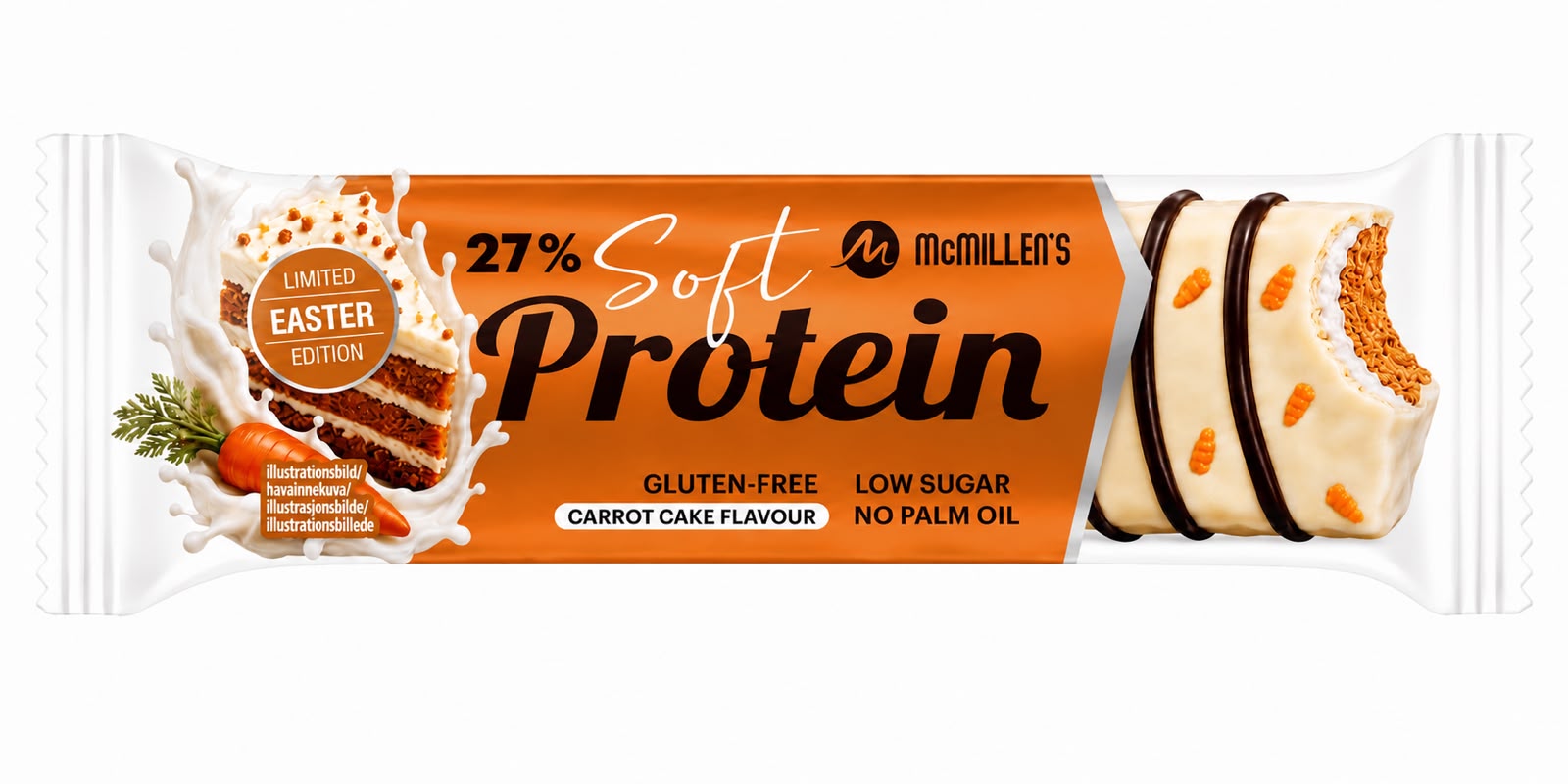 Carrot Cake Protein bar. Lansering påsken 2027!