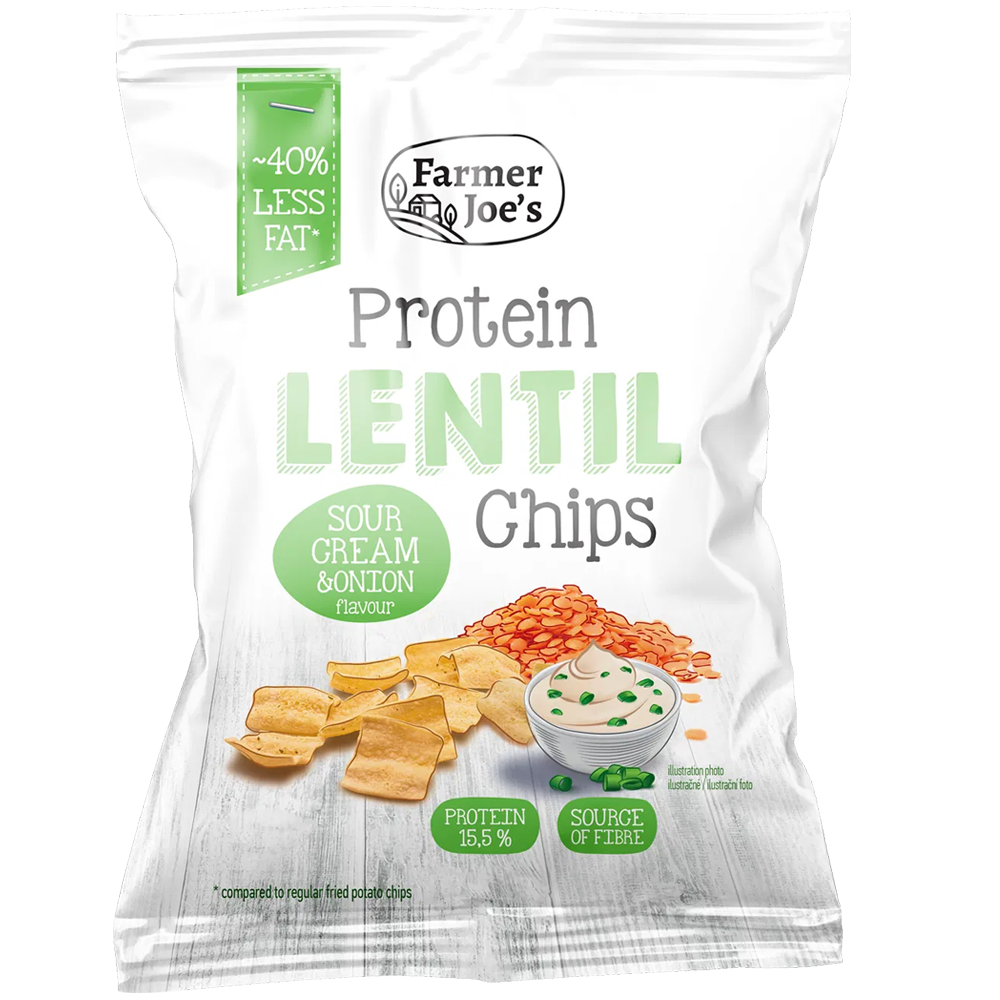 15,5% Protein Lentilchips Sour Cream 55g