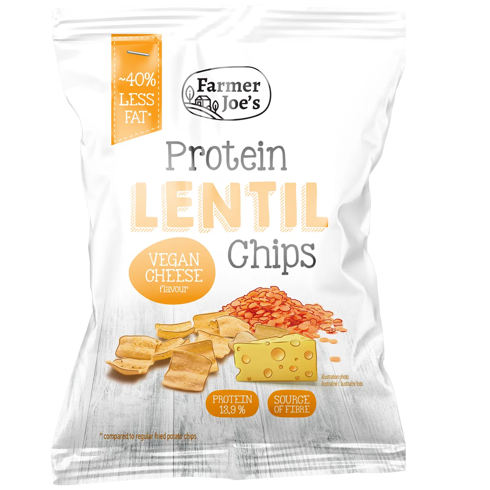 13,9% Protein Lentilchips VEGAN Cheese 55g