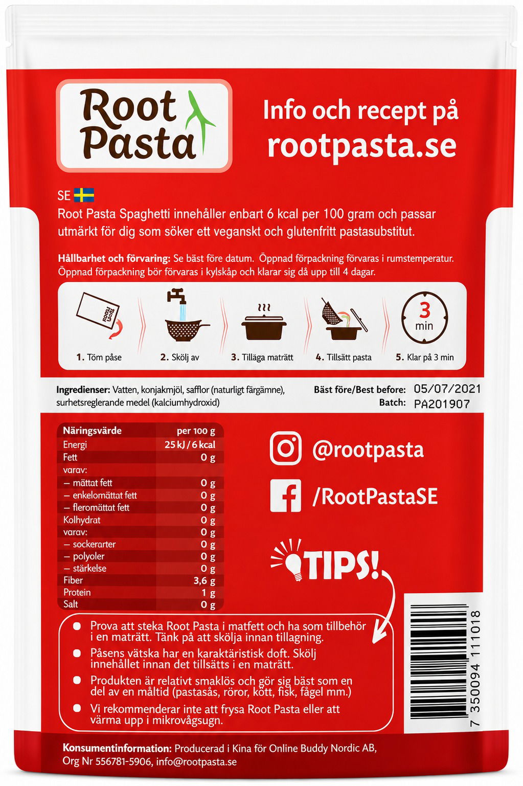 Spaghetti 200g Lansering September 2026