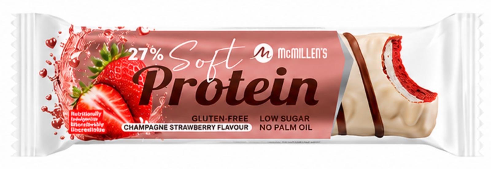 KOMMER SNART! McMillen`s Protein bar Champange Strawberry