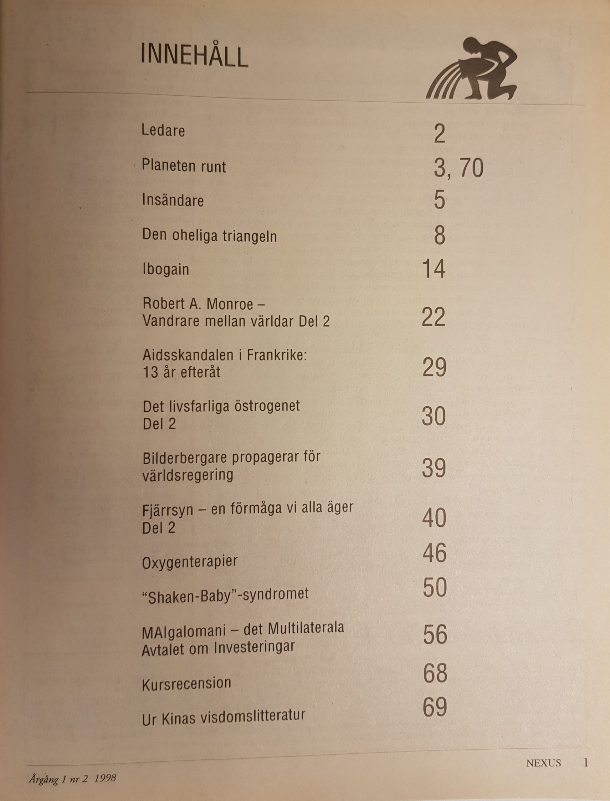 NEXUS Nya Tider Nr 2 1998